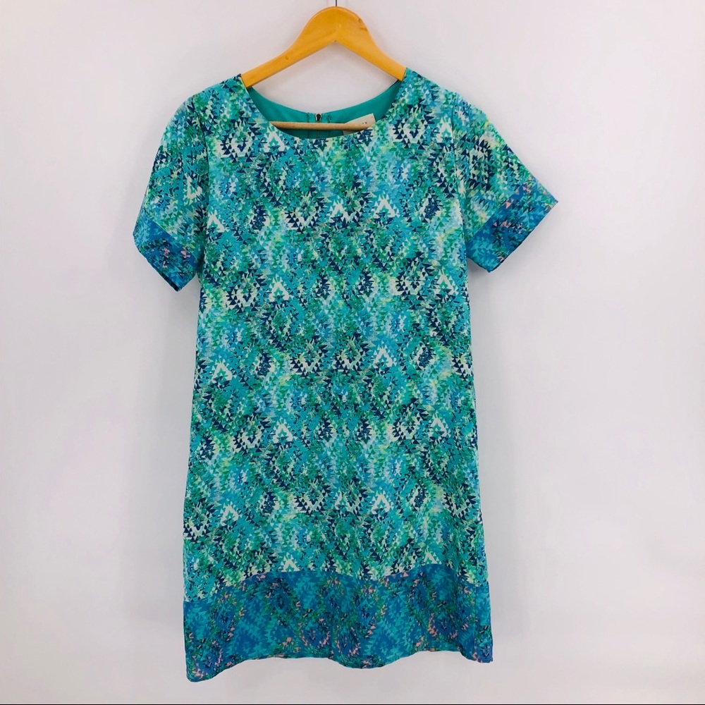 Everly Short Sleeve Patterned Dress